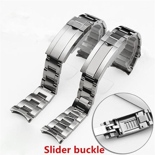 Marca 20mm Polished Pinco Silver Aço inoxidável Bandas de relógio para RX Submarino Strap Sub-Mariner Pulseira de pulseira Bracelet1220t217o