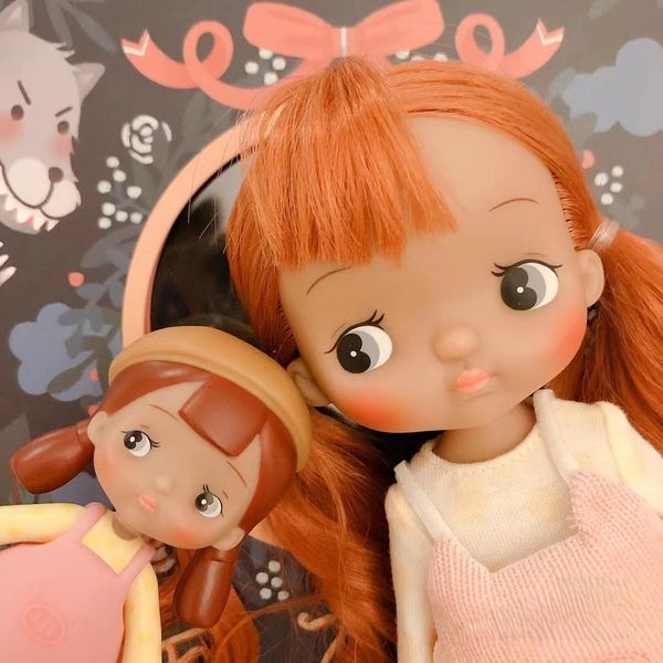 Dolls Holala Doll i tre piccoli maiali con mini o pipita carina ragazza figura personalizzata giocattolo da giocattolo mobile amico fai -da -te regalo 230811