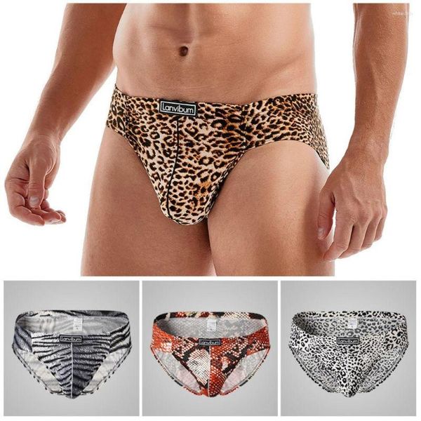 Cuecas cuecas masculinas lotes de leopardo de leopardo lutas de roupas íntimas gradientes de roupa de baixo