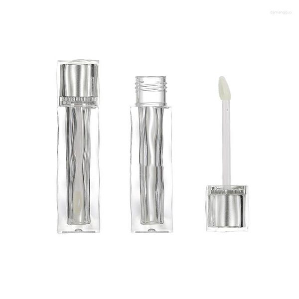 Garrafas de armazenamento 100pcs Tubos de brilho labial com varinha de varinha de 5 ml de recipientes transparentes para DIY