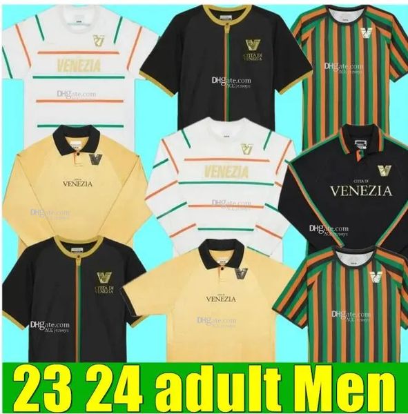 2324 Venezia FC Maglie da calcio a casa Black Away Third Blue 4th Red 10 Aramu 11 Forte Venezia 2023 Busio 27 Shirt da calcio 3 ° ADUKT KIDS Kit Uniforms Caldio