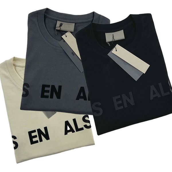 Tasarımcı Erkek Kadın Tişörtleri Doğru Marka Mektubu Grafik Baskı% 100 Pamuk Nefes Alabilir Pamuk Siyah Bej 2xl 3xl Kısa Kollu E S SES TEE TOPS Polo Gömlek