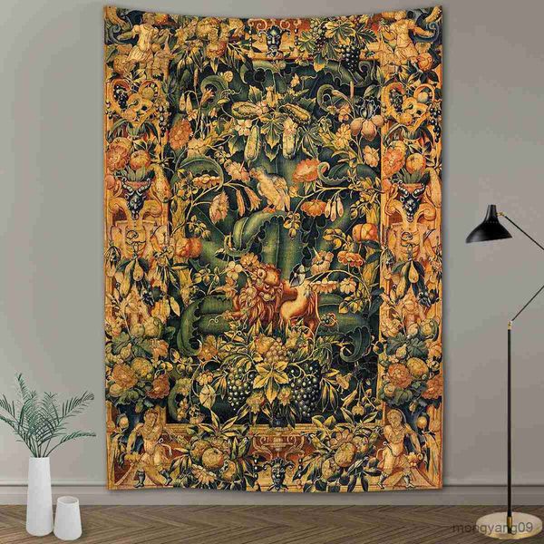 Audio decorazione decorazione per la casa astratto Flores Tappezzeria Lampada di zucca Night Sky Art Wall Hanging Tapestries Decorazione murale Murale R230812