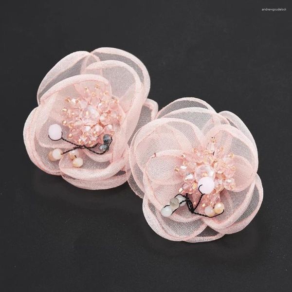 Серьги с грибами Boho розовый кружевный розыгрыш цветок Большой для женщин