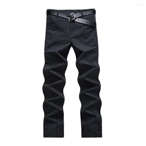 Abiti da uomo 2023 Abito pantalone pantaloni bordo nero pantaloni slim fit ratin tagliata a quadri A29