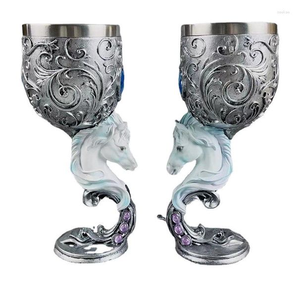 Mugs Myths и Personality Creative 3D Stereodragon Craved Nearsainse Stel Goblet Vintage Pare Пара винные кофейные чашки пивной кружку
