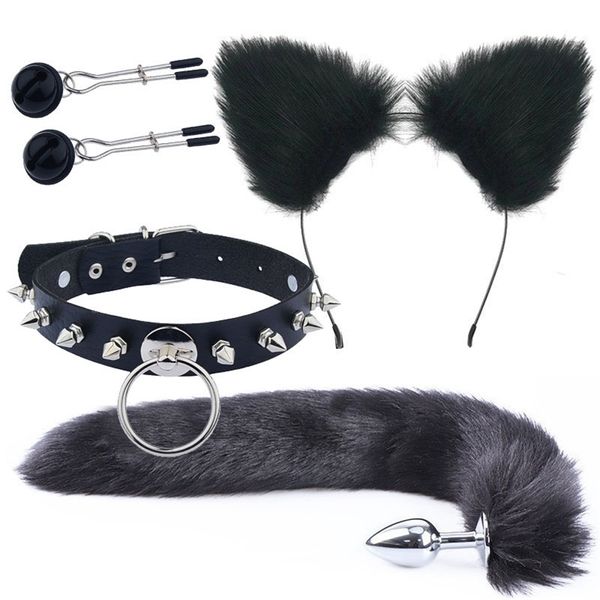 Anal Toys Tail Plug mit Haarnadel BDSM Spielzeug Flirtung Metall Butt Erotische Sex für Frauen Paare Cosplay Erwachsene Game Shop 230811