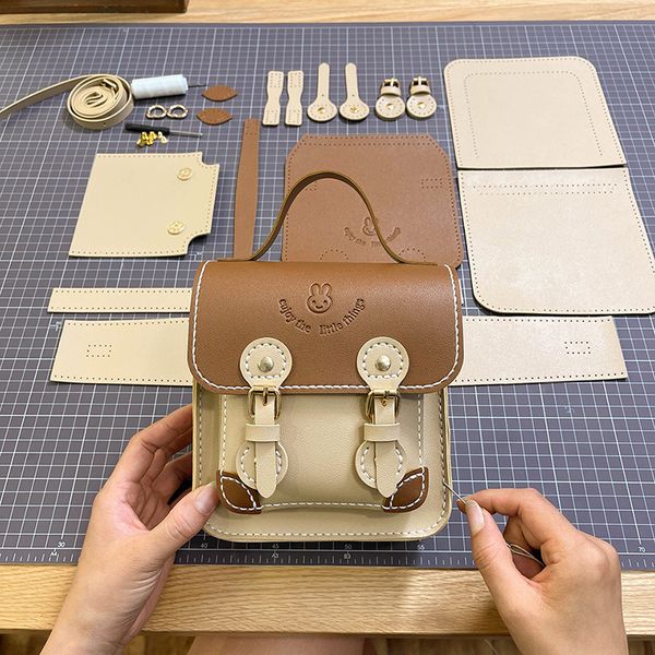 Bag Parts Accessoires 5 schöne handgefertigte Hasen -Rucksack -Messenger -Taschen -Handnähte DIY -Nähmaterial für Cambridge gewebte Tasche Handtasche 230811