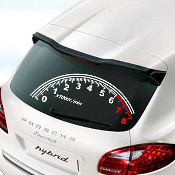 Auto -Drehzahlmesser -Tachometer -Aufkleber hintere Windschutzscheibe Aufkleber Rennscheibenwischer Blade Lustiger Autofahrzeug -LKW Vinyl Graphic Wrap R230812