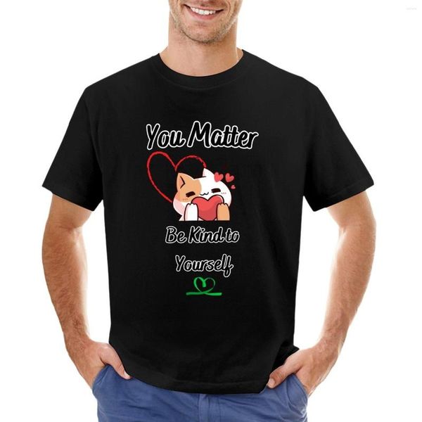 Erkek tank üstleri Önemlidir kendinize nazik olun tişört t shirt adam tees kıyafetleri kısa kol tee erkekler