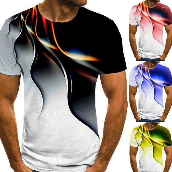 Herren-T-Shirts Männer Kurzarm Cool T-Shirts 3D Drucken farbenfrohe Cloud männlich XS-6XL