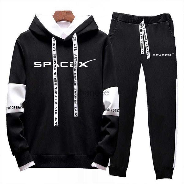 SpaceX Space X 2023 Moletom massinho de moletom com moletons de rastreamento novas marcas Joggers para 2pcs Pullover Troushers Roupos de roupas de rua HKD230725