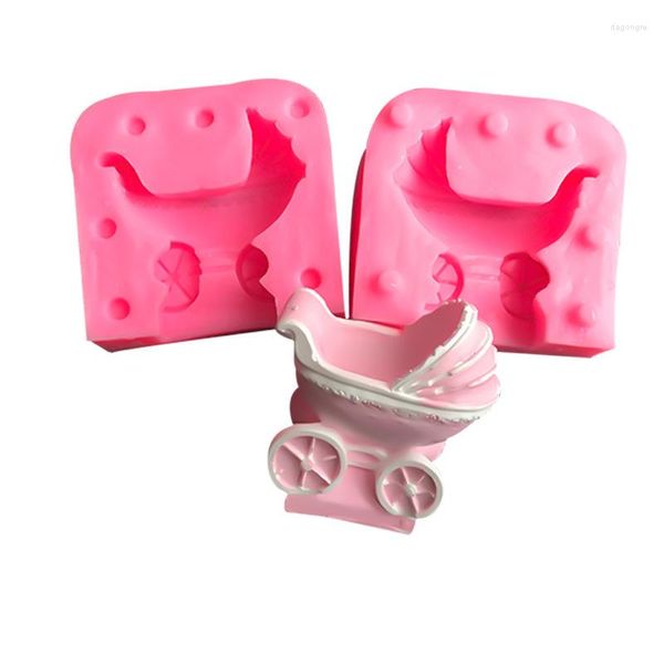 Moldes de cozimento molde de silicone para lançar bolo de açúcar para carrinho de bebê chocolate