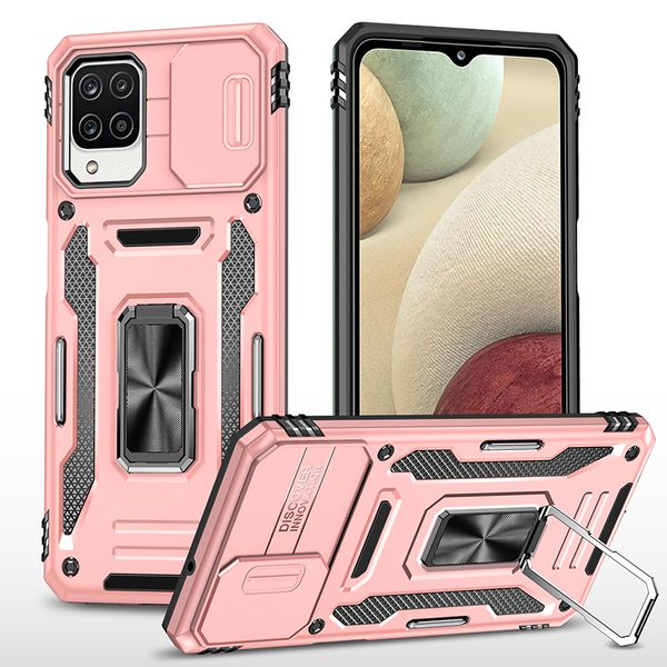 Casos de telefone para Redmi Note 12 Pro 11t 10C A1 Plus para Xiaomi Poco X4 X5 Pro Car Mount Ring Porta Kickstand Slide Camera Protection Protection Choffrof Back Capa