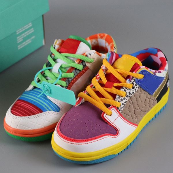 Kids Dunks Low What The P Rod White Pine Green Running Shoes Low Toddler Tennis Sneakers Boys Girls high quality Children Sports Trainers Size 24-37.5