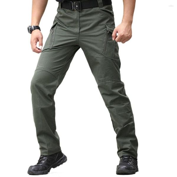 Calça masculina calça de bolso multi -bolso cargo tático homens clássicos de caminhada ao ar livre de caminhada do exército