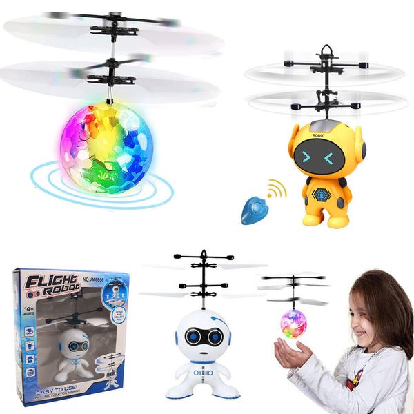 Electricrc Animals Induzione del droni con i giocattoli di volo da mosca per esterni per elicotteri a infrarossi a mano per ragazzi.