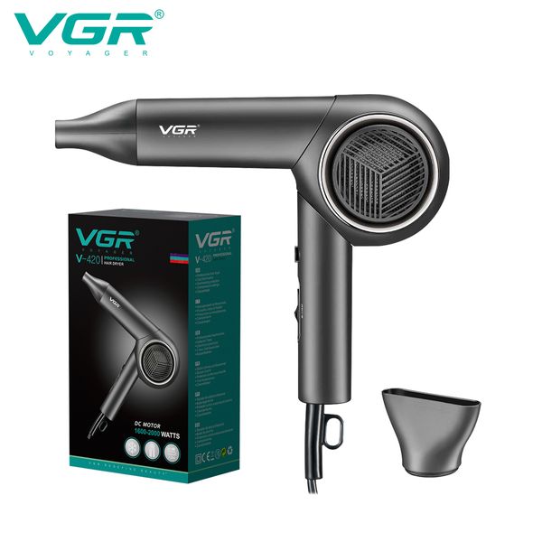 Secador de cabelo VGr secador profissional seco de sopro e máquina de ajuste a frio Aplaz de íons negativos V420 230812