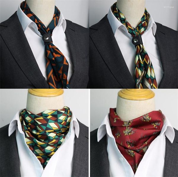 Laço de arco 60 60 cm de seda masculino garotas garotas mulheres pequenas quadradas lenço de luxo acessórios de luxo cravat cravate homme