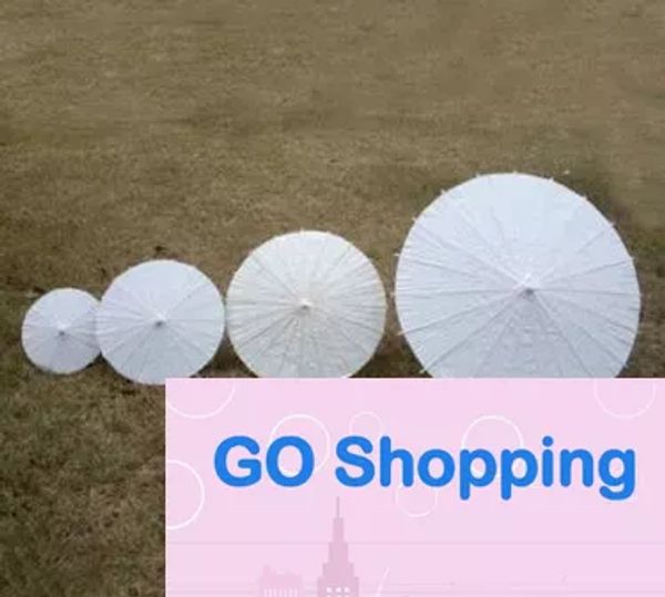 Principais parasols de papel branco guarda -chuva chinesa mini guarda de artesanato 5 diâmetro: 20,30,40,60,84 cm de decoração de favor do casamento