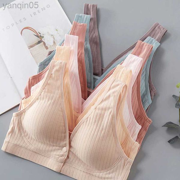 La maternità intimata il reggiseno di cotone puro reggiseno femminile per l'allattamento delle biancheria intima di maternità da donna in gravidanza Plus Bralette Raccogli le donne Top Top HKD230812