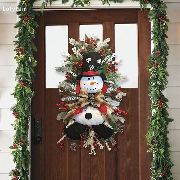 Altre forniture per feste di eventi Lofytain Christmas Snowman Ghive Decoration Christmas Hanging Orning Decorazioni per pareti della porta d'ingresso Decorazioni per alberi di Natale 230811