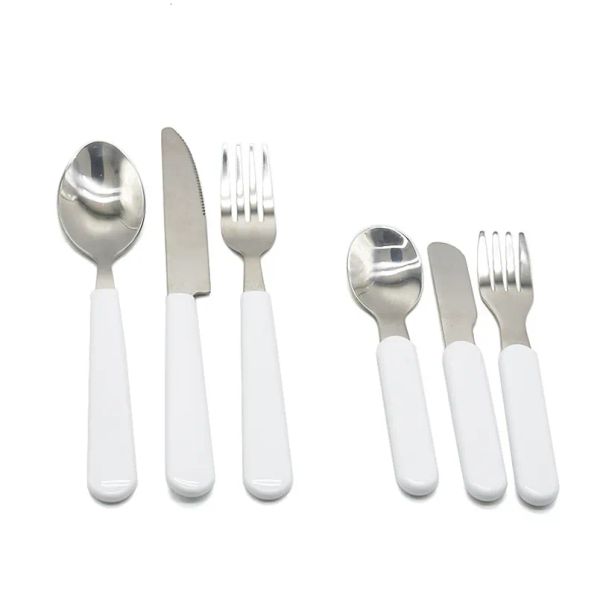 Forks Fallware Cozinha Barra de jantar Home Garden304 Manuseio quadrado de aço inoxidável Faca de faca ocidental Viagem de Table Dispul