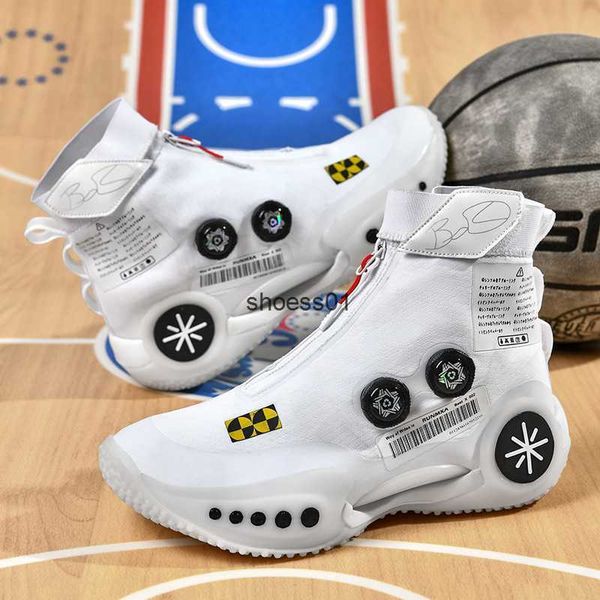 Wades Way 9 Basketballschuh Herren Sommer High Top Sonic 10 Button Bequeme und atmungsaktive praktische Schüler Sportschuh