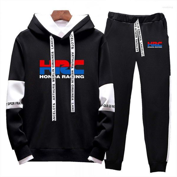 Herren Tracksuits Moto für HRC Repsol Racing Männer Sweatshirt Set Swatpants Tracksuit 2 PCs Outfits Jogger Sportanzug Pullover Streetwear