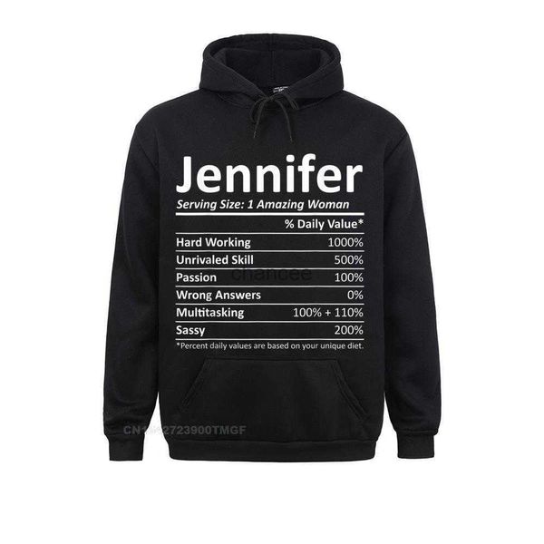 Faddish Jennifer Beslenme Kişiselleştirilmiş Adı Komik Noel Büyük Boyutu Hoodie Sweatshirts Erkek Hoodies Seavers Günü Giysileri HKD230725