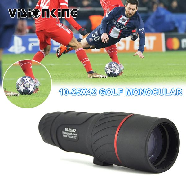 Visionking 10-25x42 Professional Waterproof Monocular BAK7 BAK7 PRISM Telescope Guida alla guida di uccelli a lungo raggio con Gripode