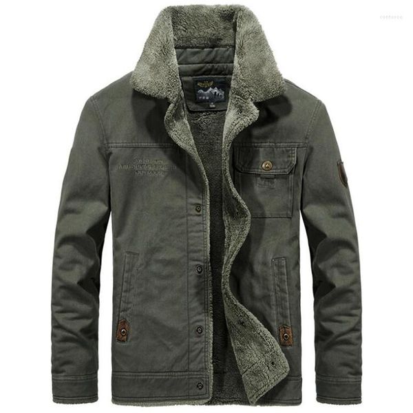 Giacche da caccia per uomini giacca bomber cappotto invernale da uomo più velluto addensante strumenti corti casual di mezza età sciolti