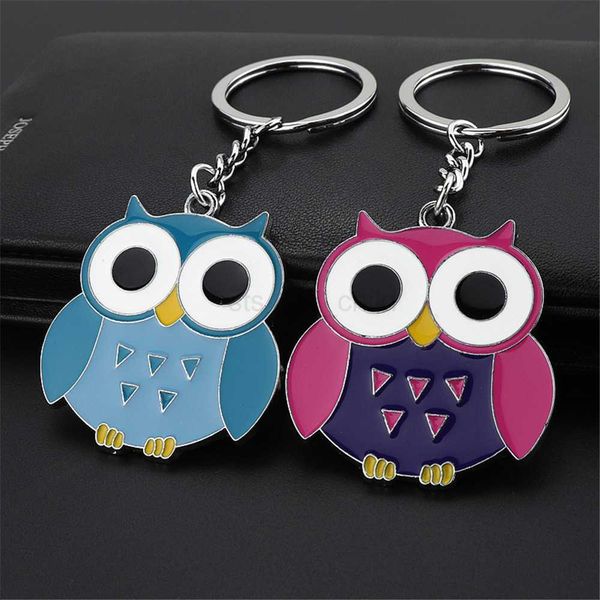 Keychains colhedores novos chaveiros de coruja Charms Cartoon unissex Key Ring Gift Women Women Bolsa Ornamentos de carro Acessórios pendentes do porta -chaves