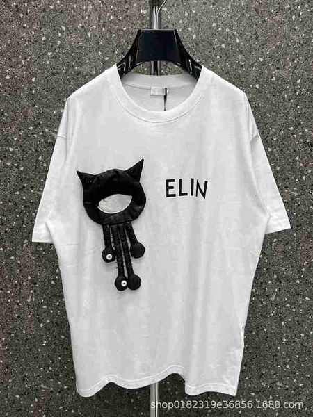 Herren-T-Shirts Designer C-Familie genäht Big Eyed Monster Handmade Pin Knopf Puppe Kurzschlärm Drop Schulter losen Fit Unisex T-Shirt Z7TG
