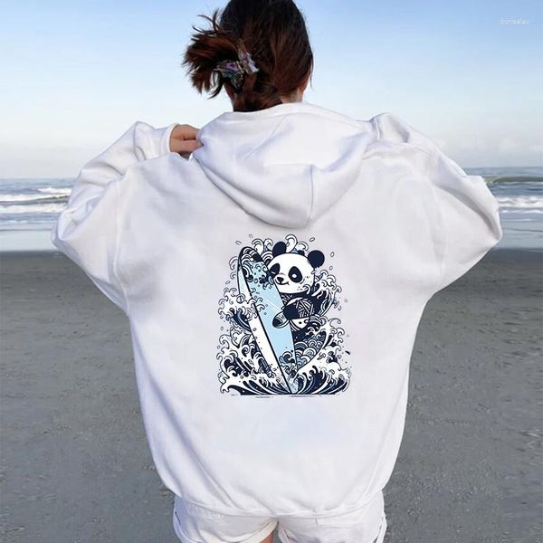 Herren Hoodies Cartoon Panda Kawaii süße Männer Frauen lange Ärmel Streetwear Herbst komfortable Fleece weiche Kapuzen -Sweatshirts