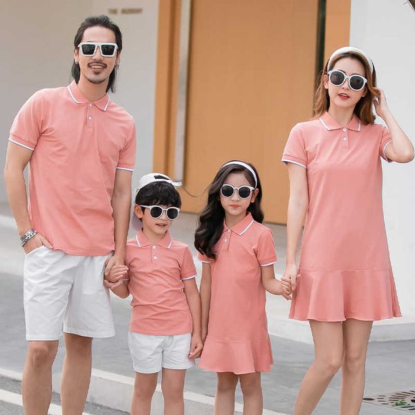 Família Roupas Combatentes Mãe Mãe Vestidos de Família Cloth Summer Pai filho T-shirts calças curtas Men Boy Family Compoutfits Momen Girl Dress Girl Dress