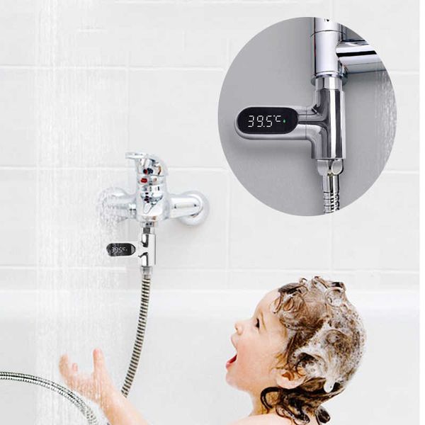 Светодиодный дисплей Цельсизия температура воды измеритель пластик 360 вращение 8-85 Электрический душ термометр детского ванной комнаты аксессуары