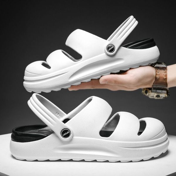 Slippers for Men Walking Fashion Designer Shoes Casual Sports para Summer Use Solas grossas para dirigir e uma sensação leve de pisar em Feces Beach Cool Shoes para homens
