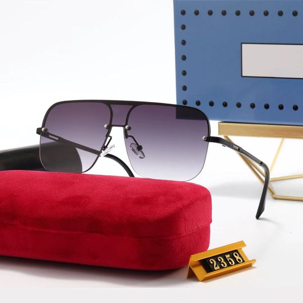 Modedesigner Sonnenbrille Goggle Beach Sonnenbrille für Mann Frau Brille Onepiece Goggles Metal Tempel Bunte UV -Schattenbrille mit Gehäuse Frau Designer