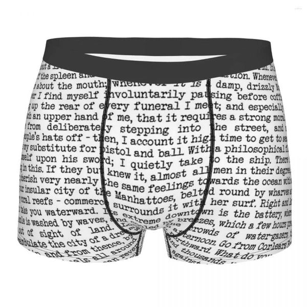 Underpants Männer alte Schreibmaschinendruckunterwäsche sexy Boxer Shorts Höschen Homme Soft Plus Size