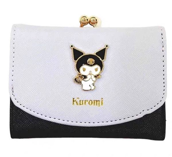 Cartoon Big Ear Rabbit Kuromi PU Leder Brieftasche süße Geldbörse für Frauen Mädchen Kreditkarte Halter Kurzmünze Geldbeutel Anhänger 2400