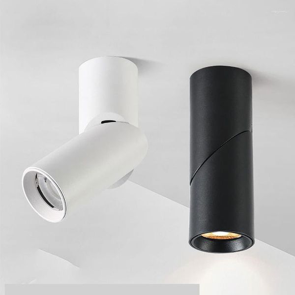 Потолочные светильники Светодиодная лампа для гостиной спальни вращается на 90 градусов светло -цилиндрический декор осветительный прибор