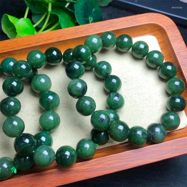 Strand Natural Jasper Bileklik Yuvarlak Boncuklar Takı Kadın Erkekler İyileştiren Sevgililer 1 PCS 12mm