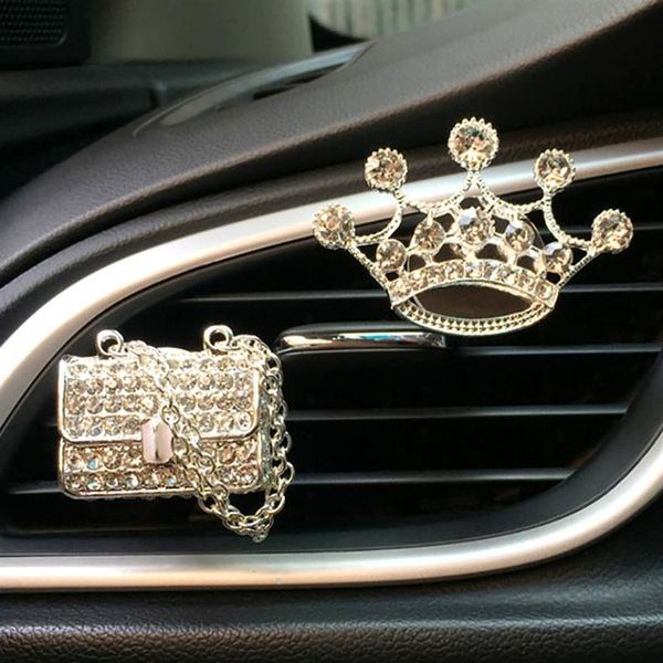 Decorações de interiores Bling Car Acessórios para carros Girls Purse High Salto Air Scowner Auto Outlet Clipe de Perfume Difusor Elegante 260N