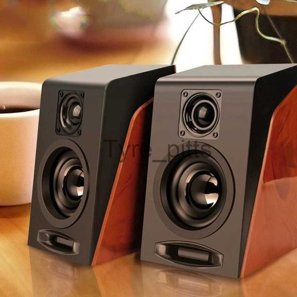 Alto -falantes portáteis USB Wired Wooden Combination Speakers Computer Speakers Bass Stereo Music Player Caixa de som para PC X0813