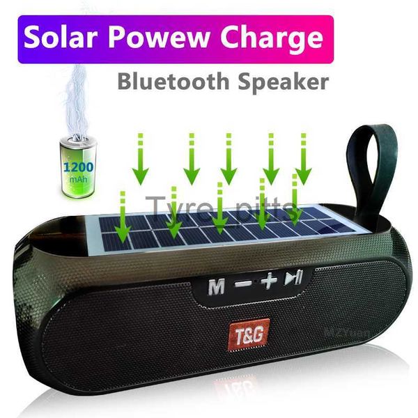 Altoparlanti portatili Solar Power Bank Altoparlante Portable Bluetooth Colonna Wireless Stereo Music Box Boombbox Boombox altoparlante Caixa De Som Waterrooff per esterno Caixa De Som X0813