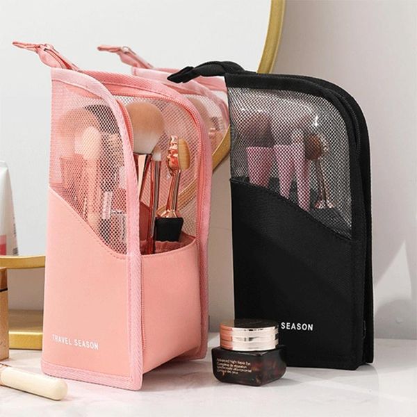 Aufbewahrungstaschen Reise Make -up Organizer tragbar mit Reißverschluss für Frauen Mädchen Frau Freundin Geschenk Kosmetisches Werkzeug Make -up Make -up