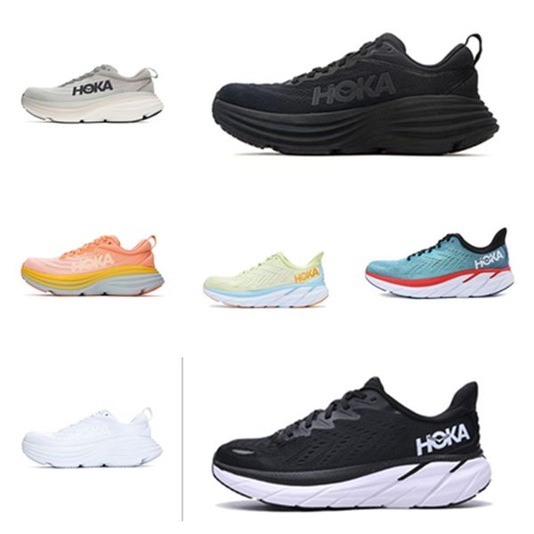 HOKA One One Bondi 8 Carbon X2 Scarpe da corsa Scarpe sportive per esterni Sneaker Sneakers Shock Shock Assorbimento Designer Highway Women Men Clifton 9 Carbon X2