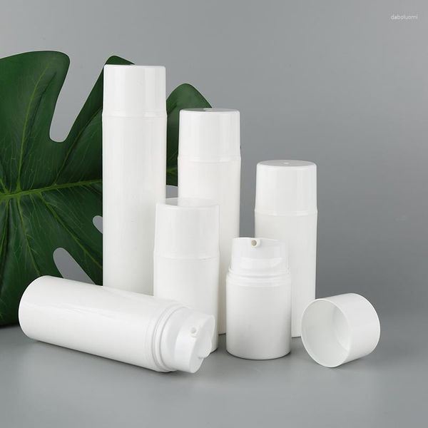 Garrafas de armazenamento 30ml50ml80ml100ml120ml150ml White Vacuum Bomba Loção de emulsão sérico essência Toner Fundação