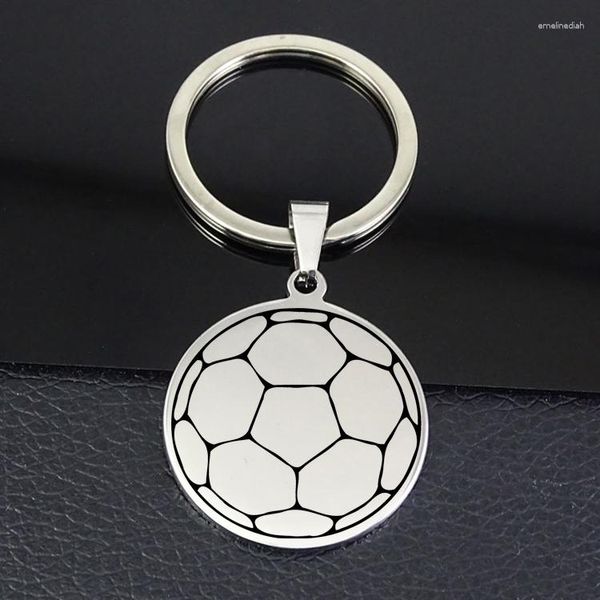 Tornari Personality Football Keyring Top Acciaio in acciaio inossidabile Gioielli rotondi per fan del calcio YP6722